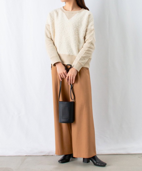 「malla」 スウェットカットソー FREE ネイビー レディース_画像8