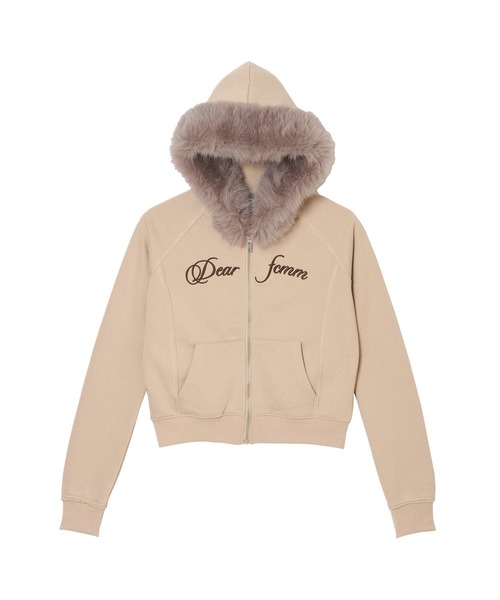 「FCMM」 ジップアップパーカー SMALL ベージュ レディース_画像3