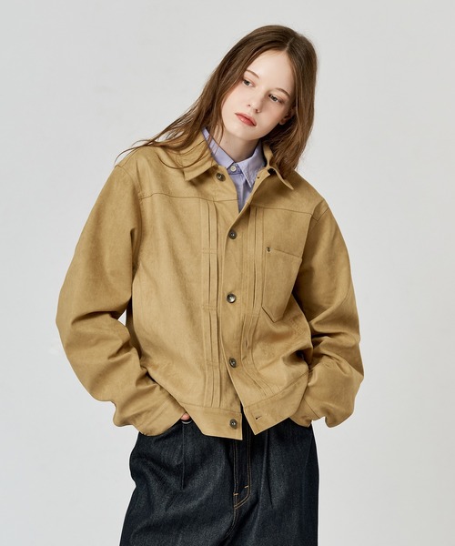 WETTEMPT フェイクスエードトラッカージャケット１日売り切り値下げ‼️ WETTEMPT ブルゾン アウター FAUX SUEDE TRUCKER JACKET / フェイク