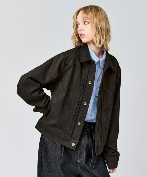 WETTEMPT ブルゾン アウター FAUX SUEDE TRUCKER JACKET / フェイク