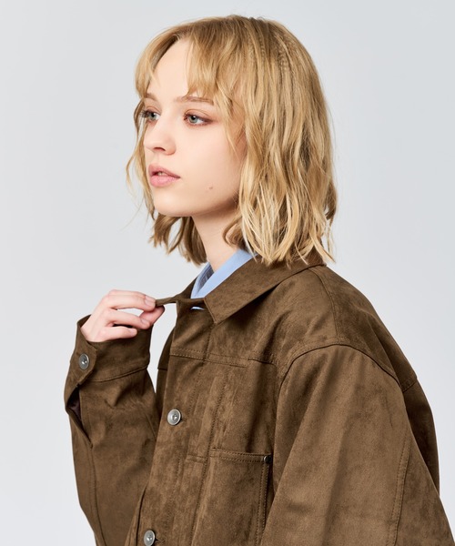 WETTEMPT ブルゾン アウター FAUX SUEDE TRUCKER JACKET / フェイク