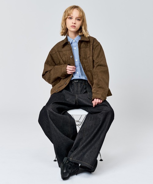 WETTEMPT ブルゾン アウター FAUX SUEDE TRUCKER JACKET / フェイク 