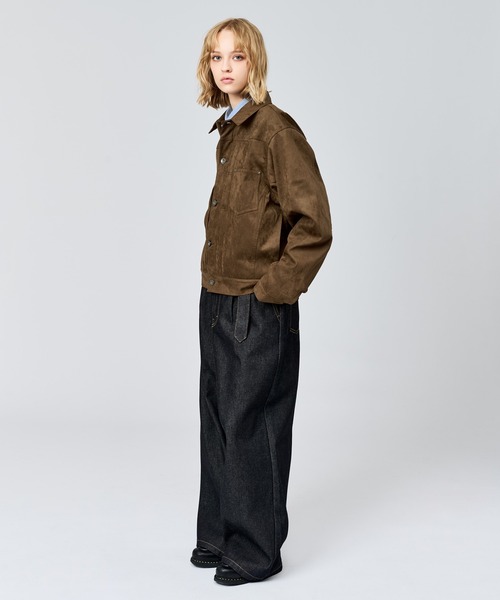 WETTEMPT ブルゾン アウター FAUX SUEDE TRUCKER JACKET / フェイク