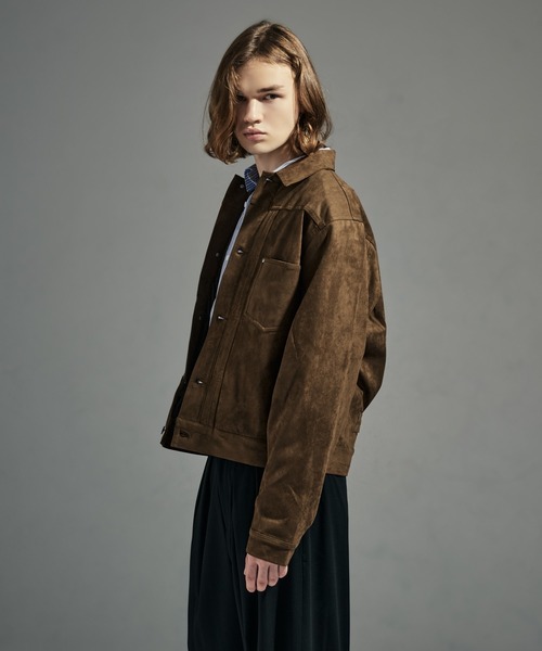 WETTEMPT ブルゾン アウター FAUX SUEDE TRUCKER JACKET / フェイク