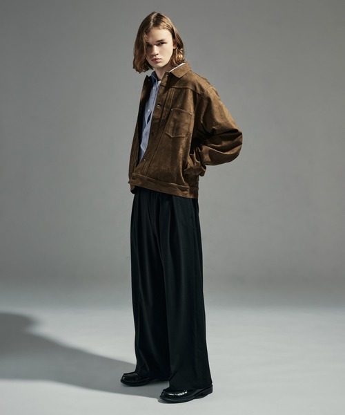 WETTEMPT ブルゾン アウター FAUX SUEDE TRUCKER JACKET / フェイク
