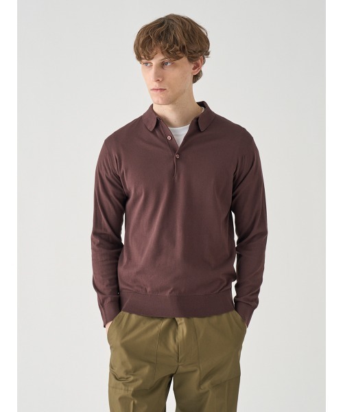 JOHN SMEDLEY（ジョンスメドレー） ポロシャツ コットン 長袖ニット