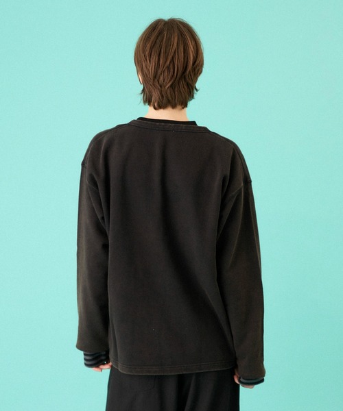 ONCILY（オンシェリー） ヘンリーネック tシャツ HEART LOGO HENLEY