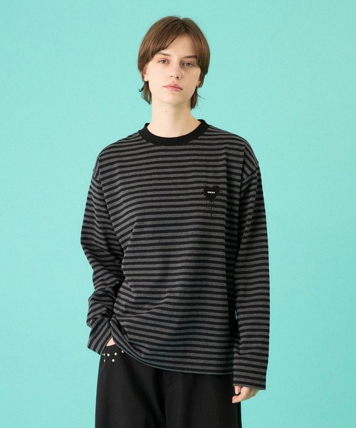 ONCILY（オンシェリー） tシャツ HEART LOGO HENLEY NECK LAYERED SET