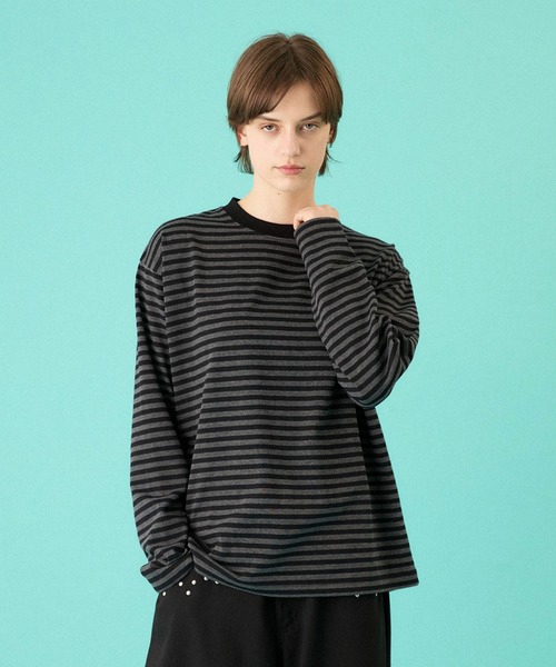 ONCILY（オンシェリー） ヘンリーネック tシャツ HEART LOGO HENLEY