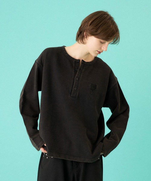 ONCILY（オンシェリー） tシャツ HEART LOGO HENLEY NECK LAYERED SET