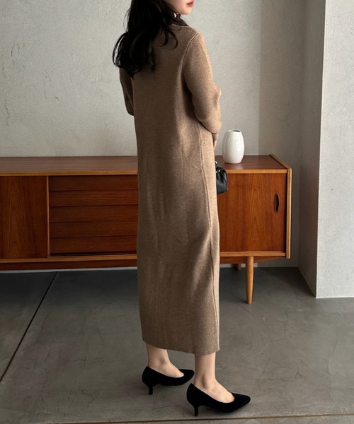 「Eclat one」 ニットワンピース FREE アイボリー レディース_画像6