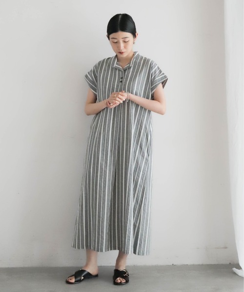 「NOMBRE IMPAIR」 シャツワンピース FREE グレー レディース_画像9