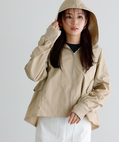 「Pierrot」 ジップアップパーカー M アイボリー レディース_画像4