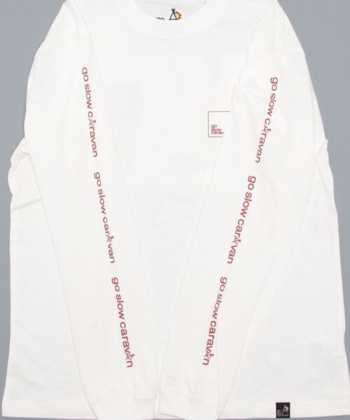 「go slow caravan」 長袖Tシャツ MEDIUM レッド系その他 メンズ_画像3