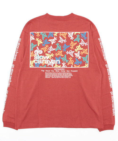 「go slow caravan」 長袖Tシャツ MEDIUM レッド系その他 メンズ_画像5