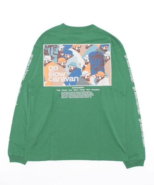 「go slow caravan」 長袖Tシャツ MEDIUM レッド系その他 メンズ_画像6