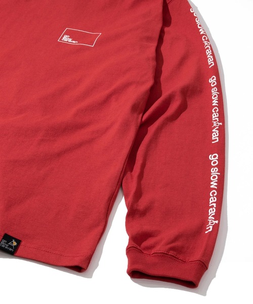 「go slow caravan」 長袖Tシャツ MEDIUM レッド系その他 メンズ_画像9