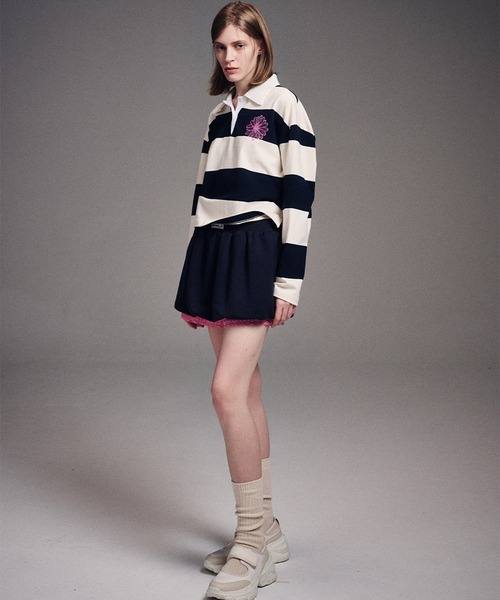 「Mardi Mercredi」 長袖ポロシャツ FREE アイボリー レディース_画像2