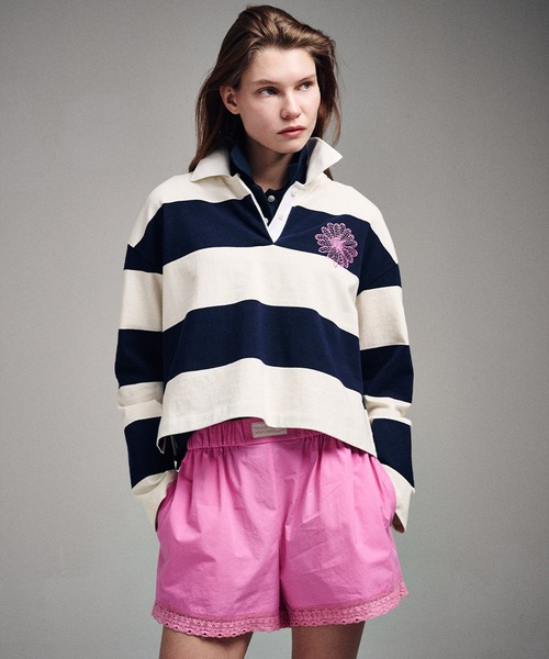 「Mardi Mercredi」 長袖ポロシャツ FREE アイボリー レディース_画像3