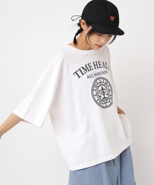 「URCH RNA」 7分袖カットソー FREE ブルー レディース_画像2