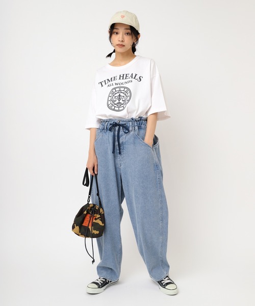 「URCH RNA」 7分袖カットソー FREE ブルー レディース_画像5