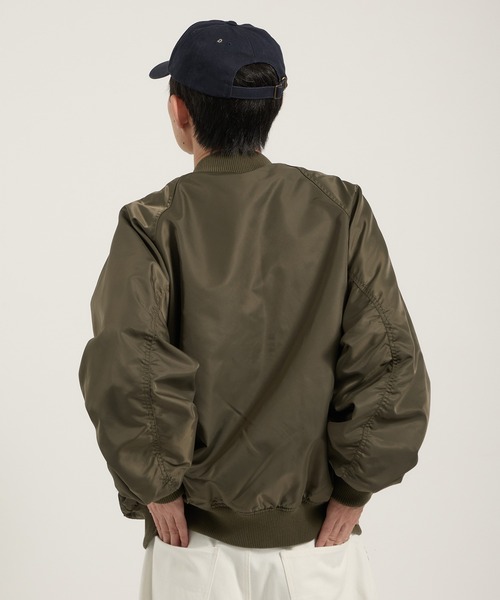 Perushu ブルゾン アウター L2B double zip up button flight jacket