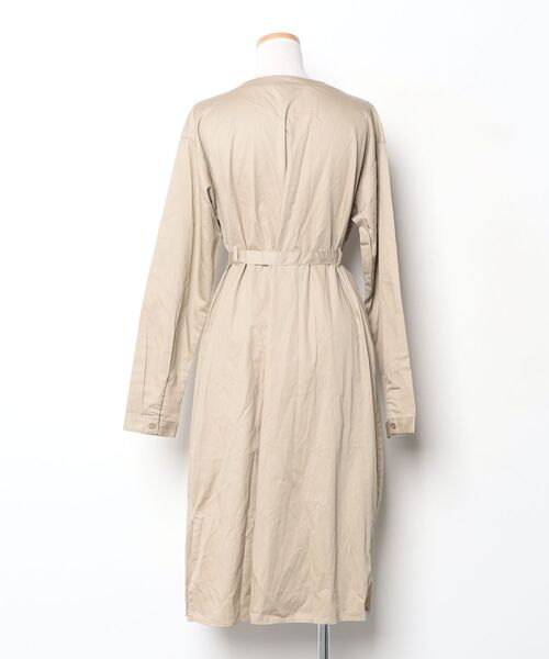 「Design Tshirts Store graniph」 リボン長袖ワンピース FREE ベージュ レディース_画像2