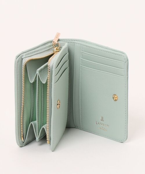 LANVIN en Bleu 二つ折り 二つ折り財布 財布 デクール 二つ折りL