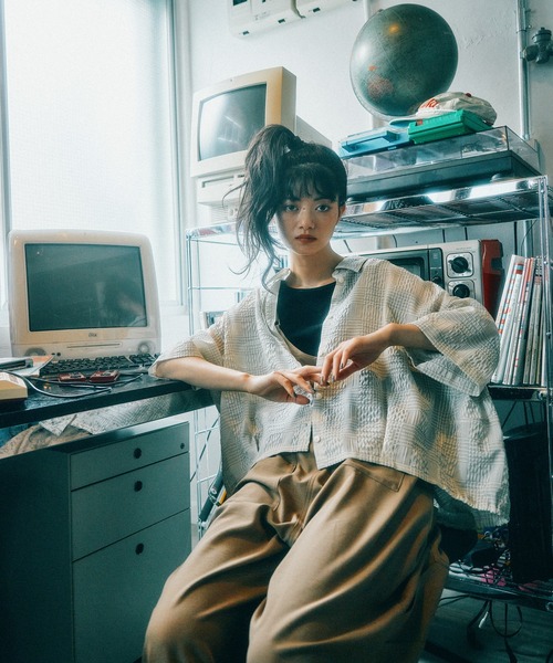niko and…（ニコアンド） ブラウス シャツ 「MODE NORM CORE」 シアー