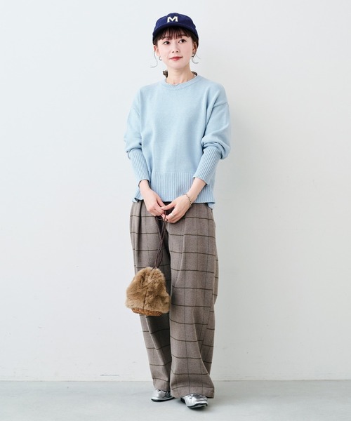 「Sunny clouds」 パンツ L グレイッシュベージュ レディース_画像7