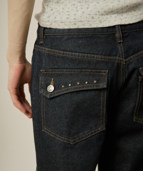 hazyl ジーンズ デニム デニムパンツ Low-rise wide-leg pants