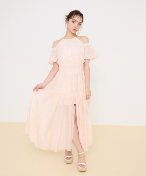 ワンピース 2WAYホルターネックロンパース 春服 夏服の画像