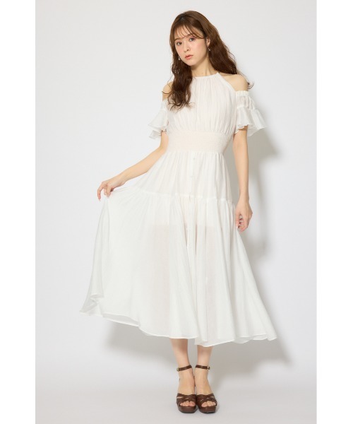ワンピース 2WAYホルターネックロンパース 春服 夏服の画像