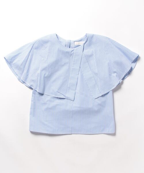 「31 Sons de mode」 半袖ブラウス フリー サックスブルー レディース_画像2