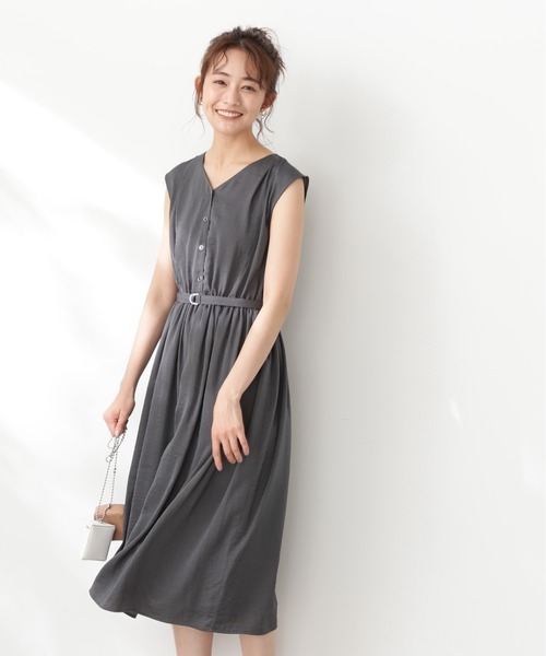 「N.(N. Natural Beauty Basic)」 ノースリーブワンピース MEDIUM ベージュ レディース_画像2