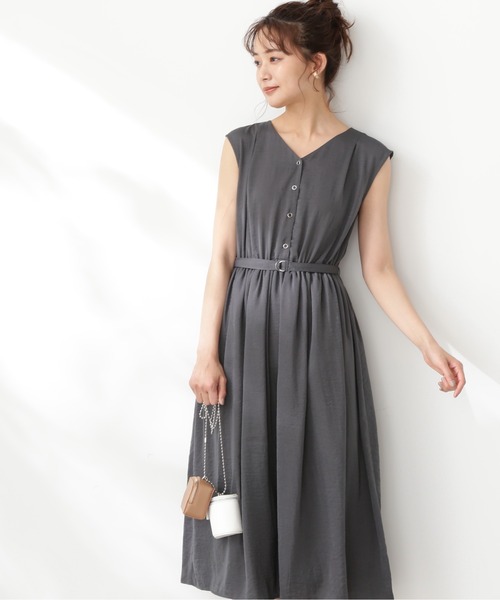 「N.(N. Natural Beauty Basic)」 ノースリーブワンピース MEDIUM ベージュ レディース_画像3
