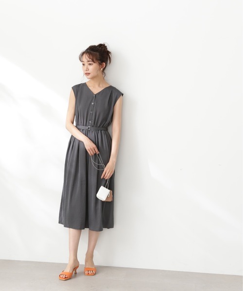 「N.(N. Natural Beauty Basic)」 ノースリーブワンピース MEDIUM ベージュ レディース_画像5