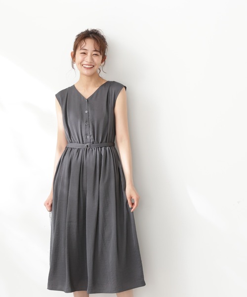 「N.(N. Natural Beauty Basic)」 ノースリーブワンピース MEDIUM ベージュ レディース_画像7