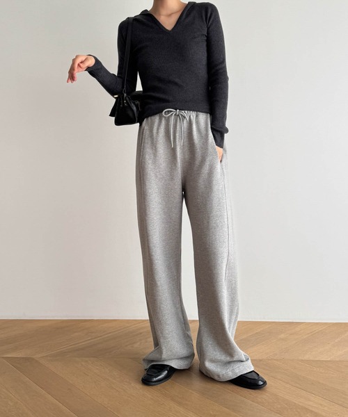 「CANAL JEAN」 スウェットパンツ ONE SIZE グレー レディース_画像4