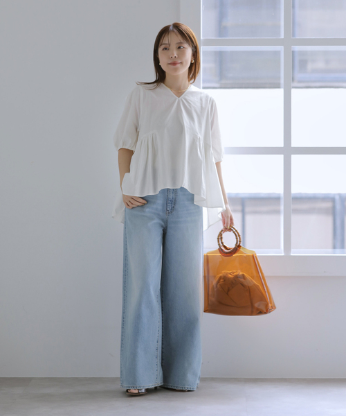 La TOTALITE（ラ トータリテ） ブラウス シャツ 「洗える」コットン