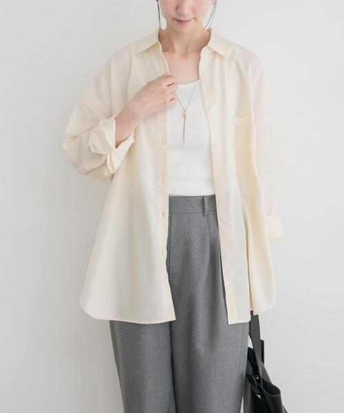 美品 Own GArment products リネンブラウス 2WAY シャツ ITEMS URBANRESEARCH（アイテムズ アーバンリサーチ） リネンシャツ