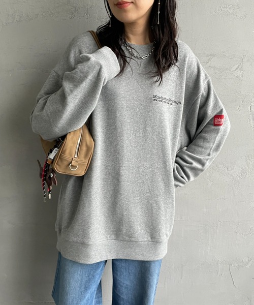 「Manhattan Portage」 スウェットカットソー S ネイビー レディース_画像4