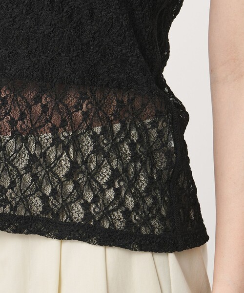 BEAUTY＆YOUTH UNITED ARROWS tシャツ フラワーレース ショート