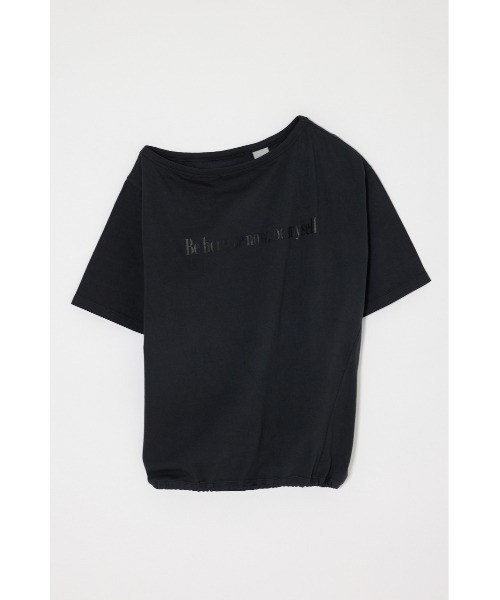MOUSSY（マウジー） tシャツ 半袖 ONE SHOULDER PIGMENT Tシャツ