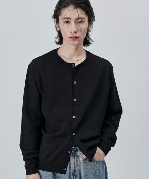 SINSS カーディガン Crew neck knit cardigan / クルーネックニット
