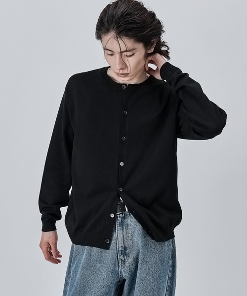 SINSS カーディガン Crew neck knit cardigan / クルーネックニット