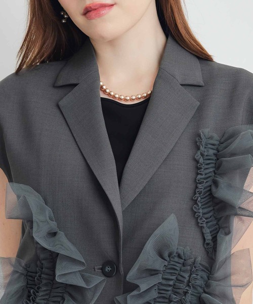 PICCIN PERLA ベスト ジレ チュールジレ レディース : ZOZOTOWN Yahoo