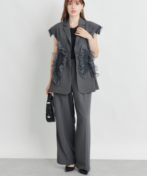新品★PICIN PERLA チュールジレ M ブラック PICCIN PERLA ベスト ジレ チュールジレ レディース : ZOZOTOWN Yahoo