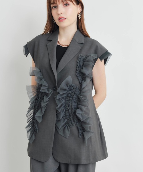 PICCIN PERLA ベスト ジレ チュールジレ レディース : ZOZOTOWN Yahoo