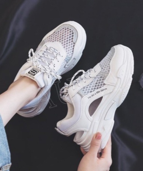 スニーカー 厚底スニーカー レディースメッシュシューズ 透かし雕り カジュアル靴 ウォーキング Zozotown Paypayモール店 通販 Paypayモール